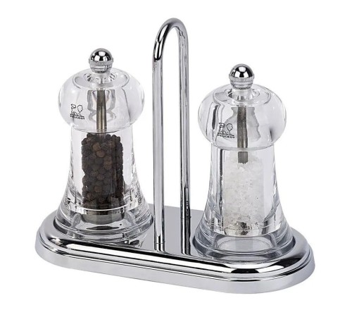 Набор механических мельниц для специй на подставке Peugeot Brasserie Clear, 11 см