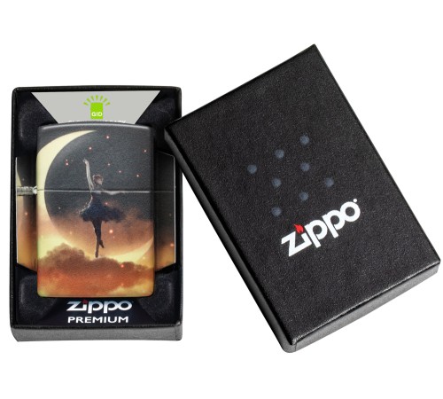 Зажигалка ZIPPO Mythological с покрытием Glow In The Dark Green, латунь/сталь, черная, 38x13x57 мм