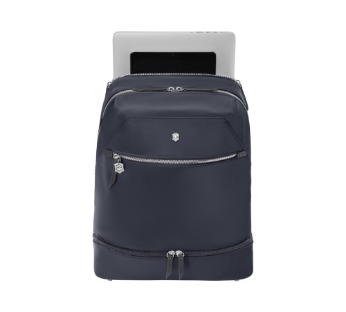 Рюкзак VICTORINOX Victoria Signature Deluxe Backpack, синий, нейлон/кожа, 32x18x39 см