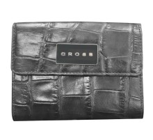 Кошелёк Cross Coco Nicole. Кожа наппа, тиснёная, серый, 12,5 х 10 х 2,4 см