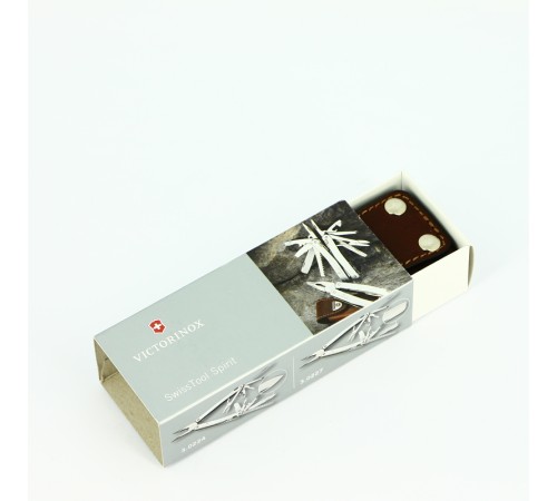 Мультитул VICTORINOX SwissTool Spirit XC, 105 мм, 26 функций, в кожаным чехле
