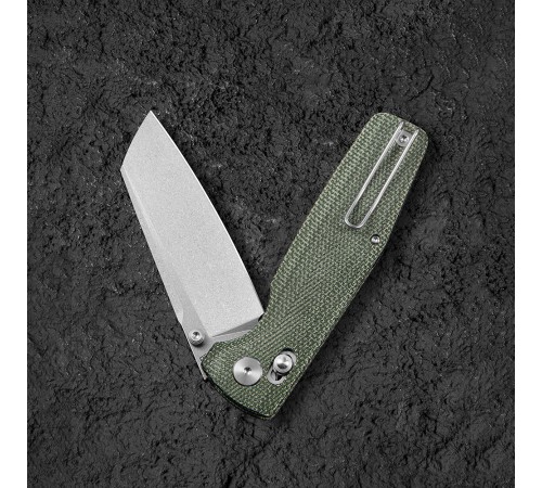 Нож Bestech Slasher сталь D2, рукоять Микарта зеленая
