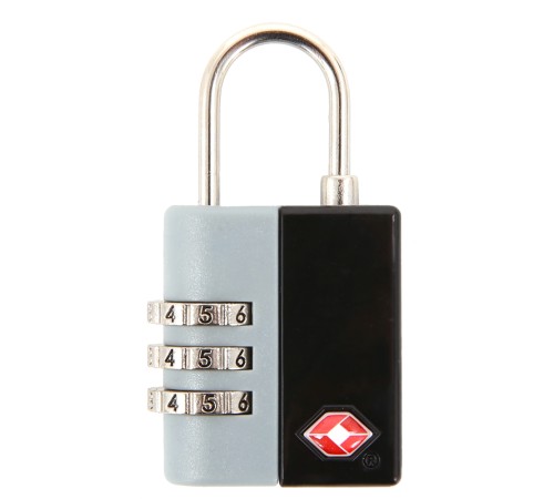 Замок кодовый TSA SWISSGEAR, черный, цинковый сплав и AБС-пластик, 3 x 1,3 x 6,5 см