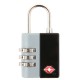 Замок кодовый TSA SWISSGEAR, черный, цинковый сплав и AБС-пластик, 3 x 1,3 x 6,5 см