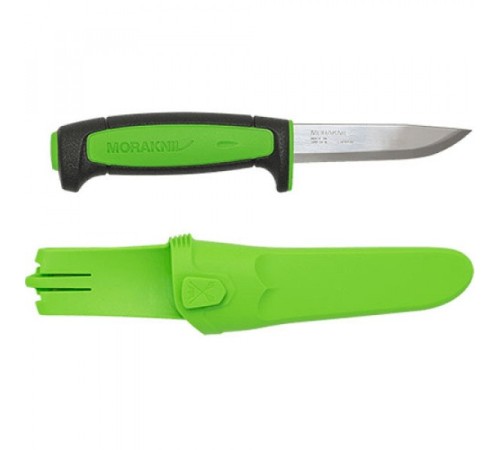 Нож Morakniv Basic 511 2019 edition углеродистая сталь, пласт. ручка (черная) зел. вставка, 13466