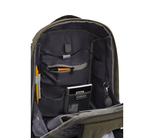 Рюкзак-антивор SWISSGEAR 15'', хаки, Heather 600D, 31 x 16 x 47 см, 23 л