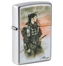 Зажигалка ZIPPO Luis Royo с покрытием Street Chrome, латунь/сталь, серебристая, 38x13x57 мм