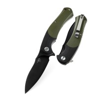 Нож Bestech Penguin сталь D2, рукоять G10 черно-зеленая
