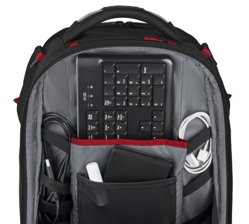 Рюкзак WENGER PlayerOne 17.3”, чёрный, 100% полиэстер, 38х26х49 см, 29 л