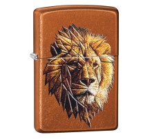 Зажигалка ZIPPO Polygonal Lion с покрытием Toffee™, латунь/сталь, медная, матовая, 36x12x56 мм