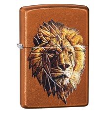 Зажигалка ZIPPO Polygonal Lion с покрытием Toffee™, латунь/сталь, медная, матовая, 36x12x56 мм