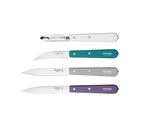 Набор ножей Opinel Les Essentiels Art deco, нержавеющая сталь, (4 шт./уп.), 001939