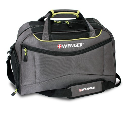 Сумка WENGER, серый/салатовый, полиэстер 900D, 48х24x30 см, 35 л
