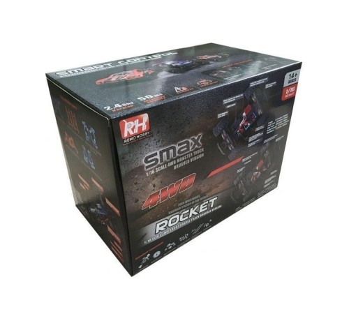 Радиоуправляемый монстр Remo Hobby SMAX Brushless (синий) 4WD 2.4G 1/16 RTR