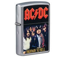Зажигалка ZIPPO AC/DC® с покрытием Street Chrome™, латунь/сталь, серебристая, матовая, 38x13x57 мм