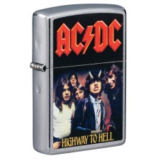 Зажигалка ZIPPO AC/DC® с покрытием Street Chrome™, латунь/сталь, серебристая, матовая, 38x13x57 мм