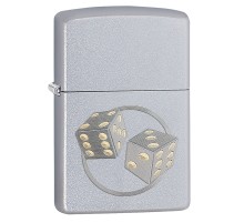 Зажигалка ZIPPO Classic с покрытием Satin Chrome™, латунь/сталь, серебристая, матовая, 38x13x57 мм