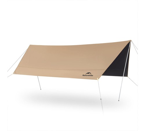 Тент Naturehike Yunxiao Canopy Lite CNK2350WS015, 150D, 400-315*292 см для кемпинга, светло-коричневый (с двумя стойками), 6976023926341