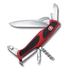 Нож перочинный VICTORINOX RangerGrip 61, 130 мм, 11 функций, с фиксатором лезвия, красный с чёрным