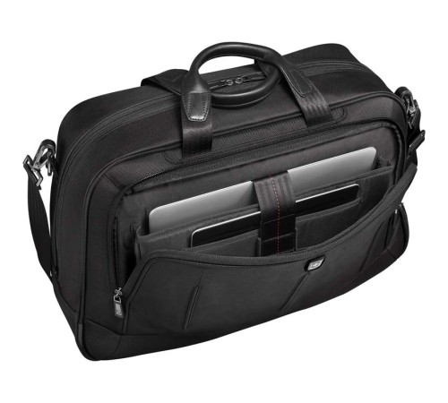 Бизнес-сумка VICTORINOX VX One Business Duffel 15,6'', чёрная, нейлон 1000D/кожа, 54x20x34 см, 37 л