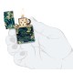 Зажигалка ZIPPO Eastern с покрытием 540 Tumbled Brass, латунь/сталь, зеленая, 38x13x57 мм