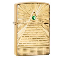 Зажигалка ZIPPO Armor™ с покрытием High Polish Brass, латунь/сталь, золотистая, 38x13x57 мм