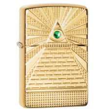 Зажигалка ZIPPO Armor™ с покрытием High Polish Brass, латунь/сталь, золотистая, 38x13x57 мм