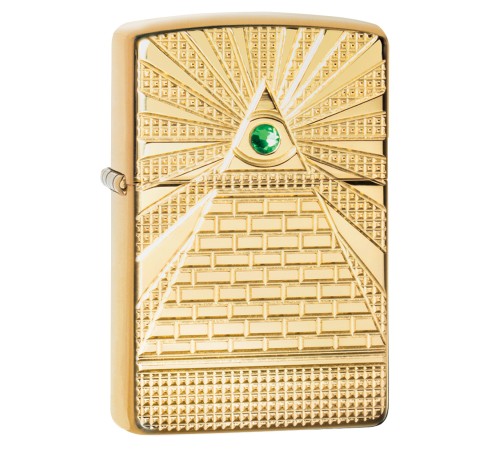 Зажигалка ZIPPO Armor™ с покрытием High Polish Brass, латунь/сталь, золотистая, 38x13x57 мм