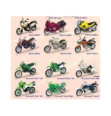 Мотоцикл Motormax 1:18 BMW и Kawasaki  в ассортименте 76201 в/к