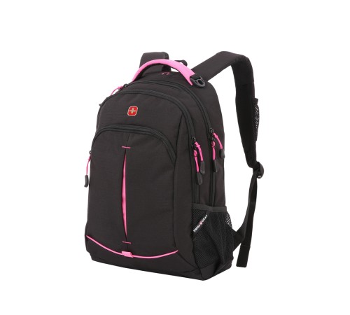Рюкзак SWISSGEAR, черный/фуксия, фьюжн/2 мм рипстоп, 32x15x46 см, 22 л