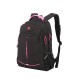 Рюкзак SWISSGEAR, черный/фуксия, фьюжн/2 мм рипстоп, 32x15x46 см, 22 л