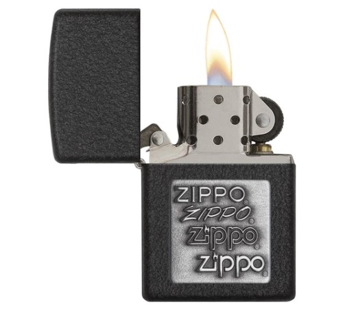 Зажигалка ZIPPO Classic с покрытием Black Crackle™, латунь/сталь, чёрная, матовая, 38x13x57 мм