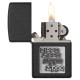 Зажигалка ZIPPO Classic с покрытием Black Crackle™, латунь/сталь, чёрная, матовая, 38x13x57 мм