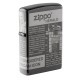 Зажигалка ZIPPO Classic с покрытием Black Ice®, латунь/сталь, чёрная, глянцевая, 38x13x57 мм