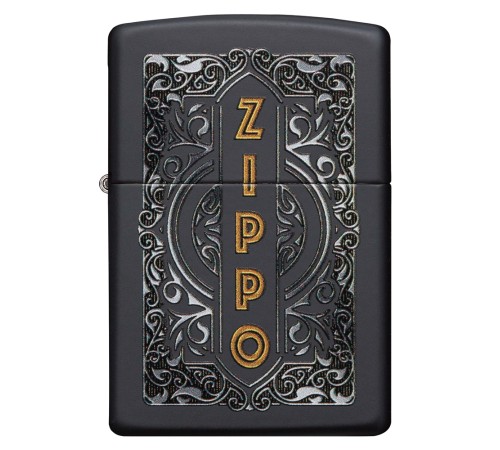Зажигалка ZIPPO Classic с покрытием Black Matte, латунь/сталь, черная, 38x13x57 мм