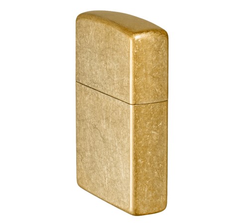 Зажигалка ZIPPO Classic с покрытием Tumbled Brass, латунь/сталь, золотистая, матовая, 38x13x57 мм