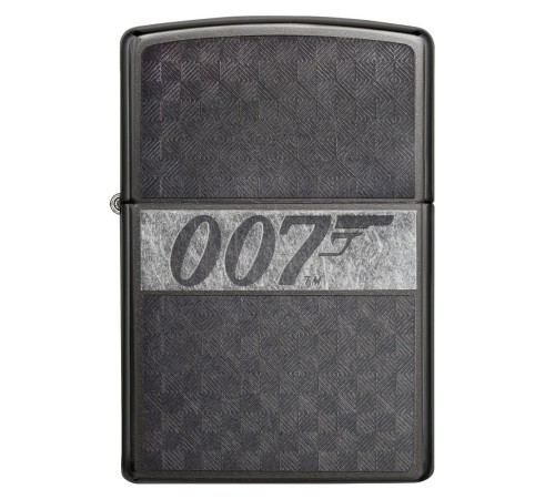 Зажигалка ZIPPO James Bond 007™ с покрытием Black Ice®, латунь/сталь, чёрная, глянцевая, 38x13x57 мм