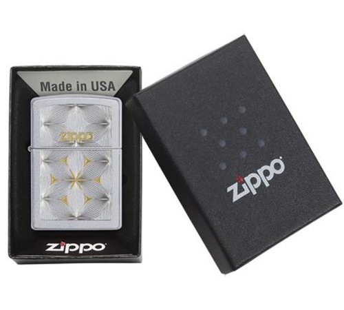 Зажигалка ZIPPO Classic с покрытием Satin Chrome™, латунь/сталь, серебристая, матовая, 36x12x56 мм