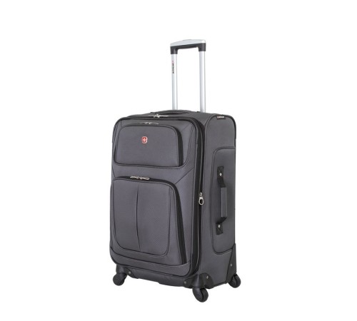 Чемодан WENGER SION, серый, полиэстер 750x750D добби, 41x26x70 см, 56 л