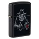 Зажигалка ZIPPO Bar Skull Design с покрытием Black Matte, латунь/сталь, чёрная, матовая, 38x13x57 мм