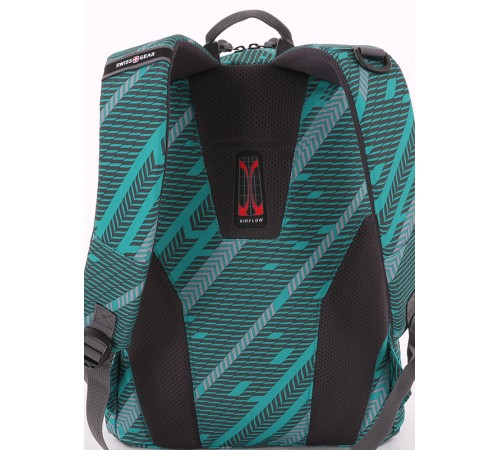 Рюкзак SWISSGEAR, голубой/серый, полиэстер 600D, 32х16х43 см, 22 л