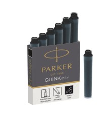 Чернильный мини-картридж Parker Квинк Шорт для перьевой ручки, черный, 0,5 мл чернил