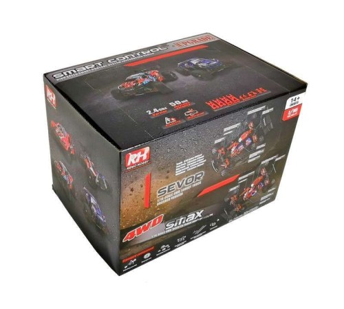 Радиоуправляемый монстр Remo Hobby SMAX UPGRADE (красный) 4WD 2.4G 1/16 RTR