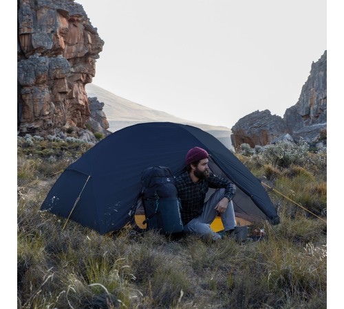 Палатка Naturehike Mongar NH19M002-J 210T двухместная сверхлегкая , синяя Navy Blue, 6975641880998