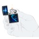Зажигалка ZIPPO Lock Ness с покрытием Black Light, латунь/сталь, черная, матовая 38x13x57 мм