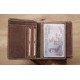 Бумажник KLONDIKE «Finn», натуральная кожа в коричневом цвете, 10 х 11,5 см