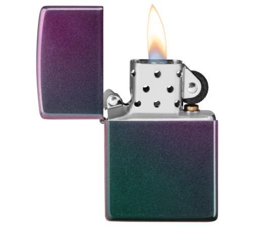 Зажигалка ZIPPO Classic с покрытием Iridescent, латунь/сталь, фиолетовая, матовая, 38x13x57 мм