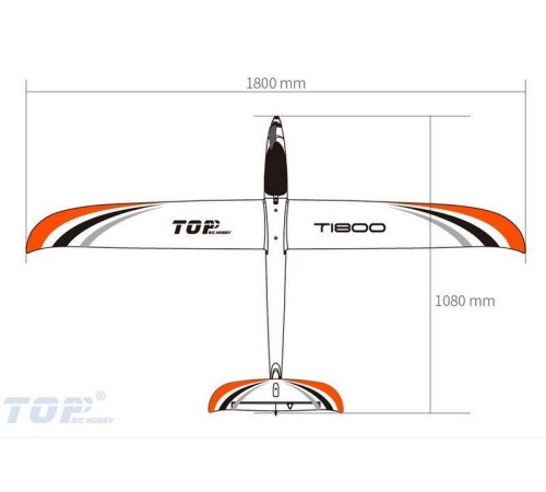 Радиоуправляемый планер Top RC T1800 (Propeller Power System) 1800мм 2.4G 4-ch LiPo RTF