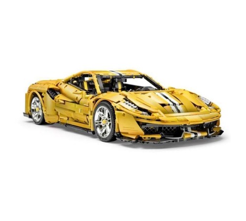 Радиоуправляемый конструктор CaDA MASTER споркар Italian Super Car, желтый 1/8 (3187 деталей)