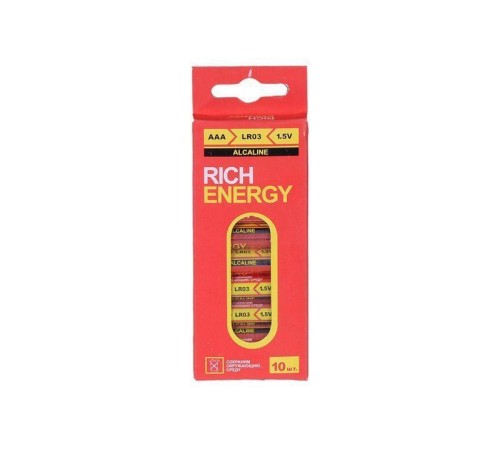 Батарейка Rich Energy AAA LR03 Alkaline, (1 шт)